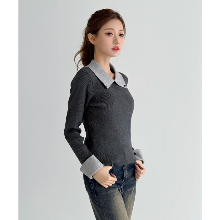 クラシックカラーブロックカラーニット/2026 SS COLLECTION | by muni:r | 詳細画像25 