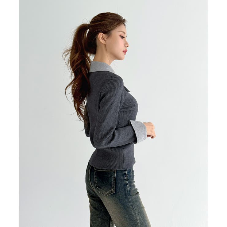 クラシックカラーブロックカラーニット/2026 SS COLLECTION | by muni:r | 詳細画像26 