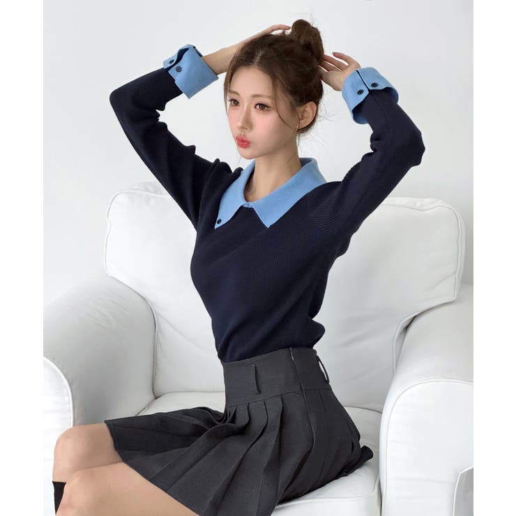 クラシックカラーブロックカラーニット/2026 SS COLLECTION | by muni:r | 詳細画像28 