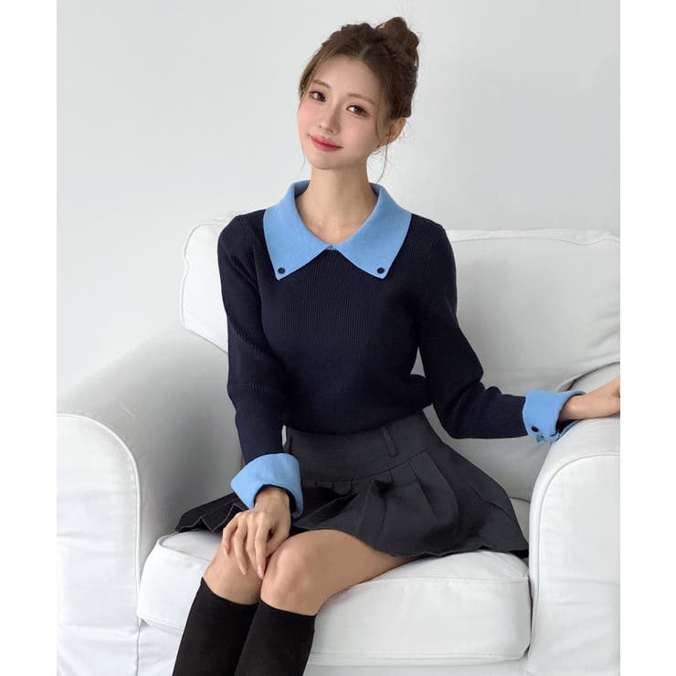 クラシックカラーブロックカラーニット/2026 SS COLLECTION | by muni:r | 詳細画像30 