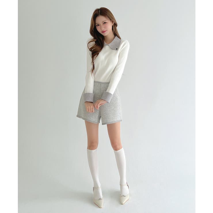 クラシックカラーブロックカラーニット/2026 SS COLLECTION | by muni:r | 詳細画像4 