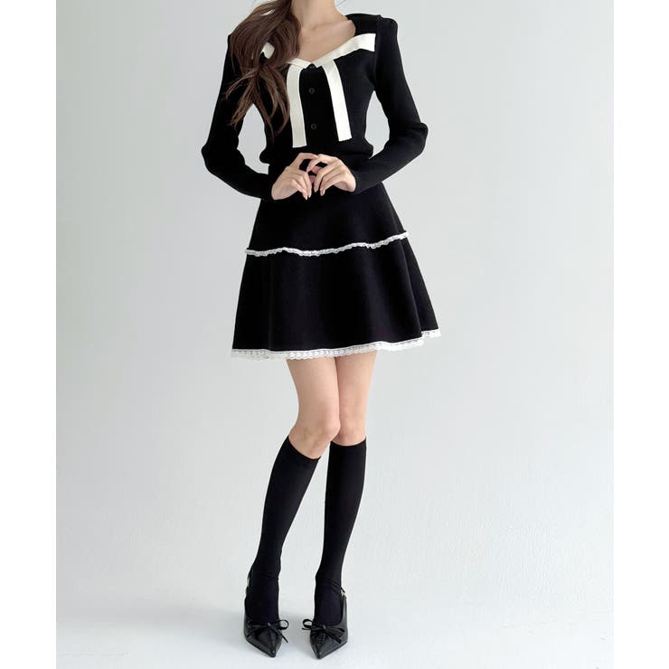 リボン配色 リブニット/2026 SS COLLECTION | by muni:r | 詳細画像10 