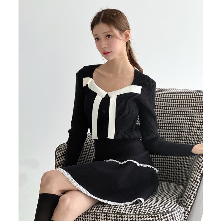 リボン配色 リブニット/2026 SS COLLECTION | by muni:r | 詳細画像12 