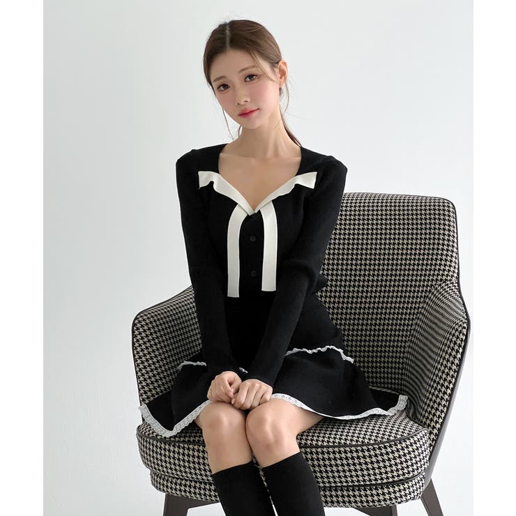 リボン配色 リブニット/2026 SS COLLECTION | by muni:r | 詳細画像14 