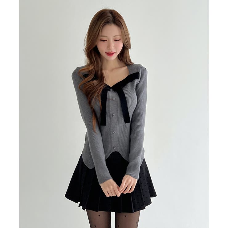 リボン配色 リブニット/2026 SS COLLECTION | by muni:r | 詳細画像19 