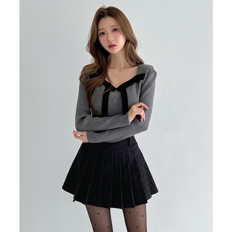 リボン配色 リブニット/2026 SS COLLECTION | by muni:r | 詳細画像20 