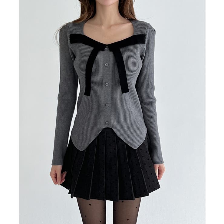 リボン配色 リブニット/2026 SS COLLECTION | by muni:r | 詳細画像23 