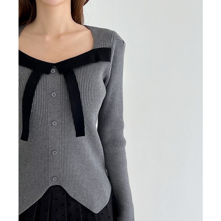 リボン配色 リブニット/2026 SS COLLECTION | by muni:r | 詳細画像24 