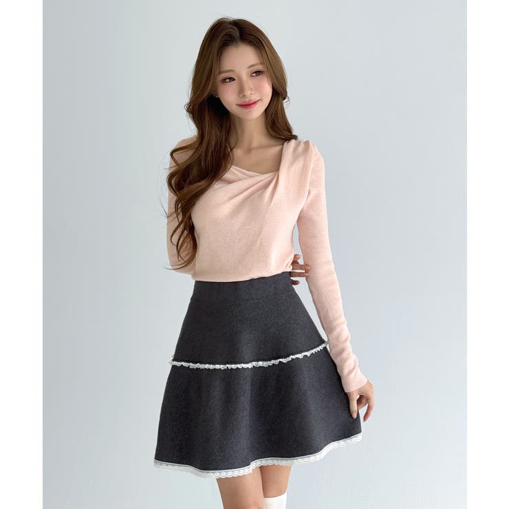 【着用動画あり 3色展開】ソフトドレープニットトップ 2026 | by muni:r | 詳細画像10 