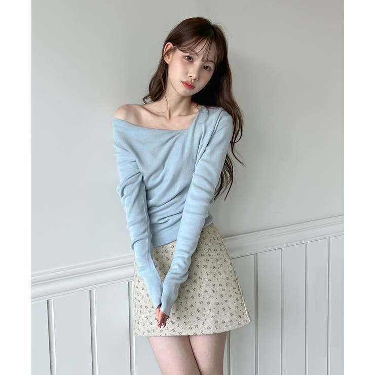 【着用動画あり 3色展開】ソフトドレープニットトップ 2026 | by muni:r | 詳細画像15 