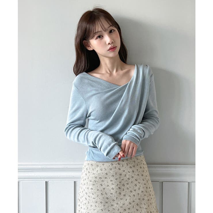 【着用動画あり 3色展開】ソフトドレープニットトップ 2026 | by muni:r | 詳細画像17 