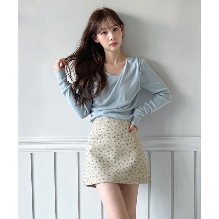 【着用動画あり 3色展開】ソフトドレープニットトップ 2026 | by muni:r | 詳細画像18 