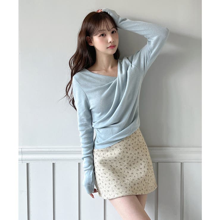 【着用動画あり 3色展開】ソフトドレープニットトップ 2026 | by muni:r | 詳細画像19 