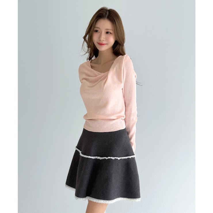 【着用動画あり 3色展開】ソフトドレープニットトップ 2026 | by muni:r | 詳細画像7 