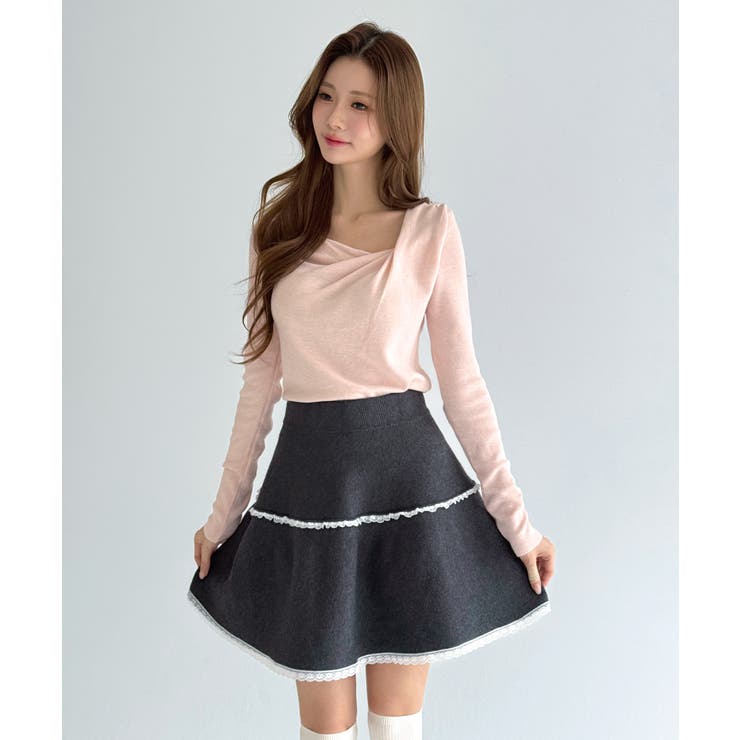 【着用動画あり 3色展開】ソフトドレープニットトップ 2026 | by muni:r | 詳細画像9 