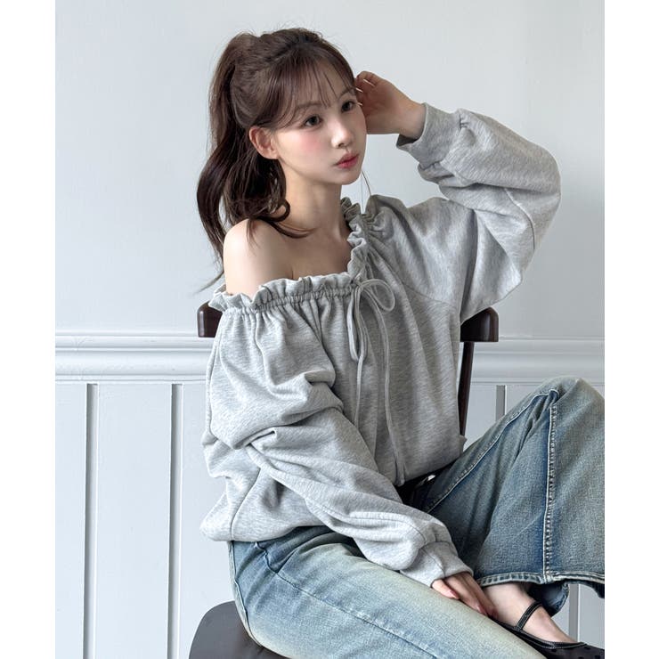 [2WAY] オフショルダーストリングスウェット 2026 | by muni:r | 詳細画像12 