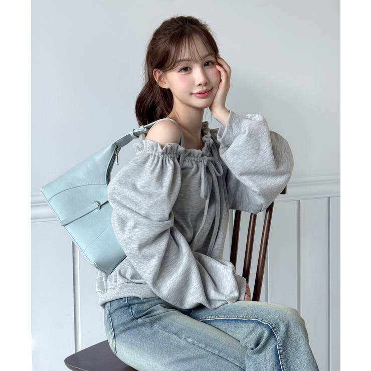 [2WAY] オフショルダーストリングスウェット 2026 | by muni:r | 詳細画像13 