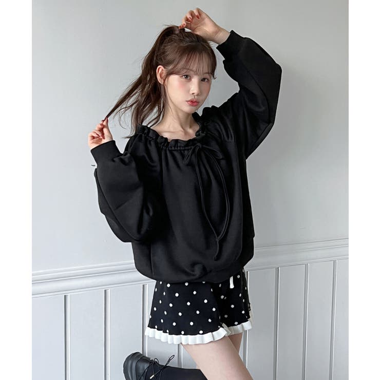 [2WAY] オフショルダーストリングスウェット 2026 | by muni:r | 詳細画像17 