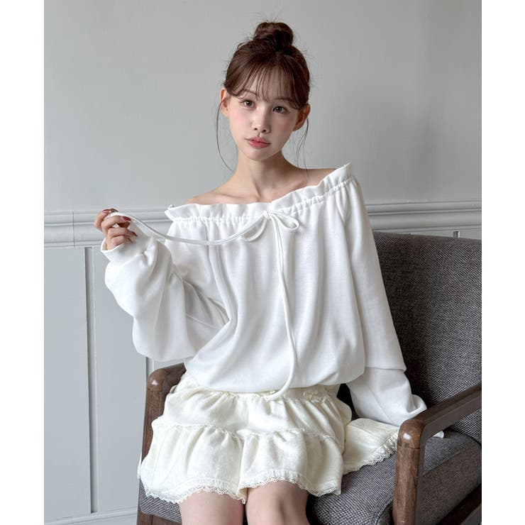 [2WAY] オフショルダーストリングスウェット 2026 | by muni:r | 詳細画像2 