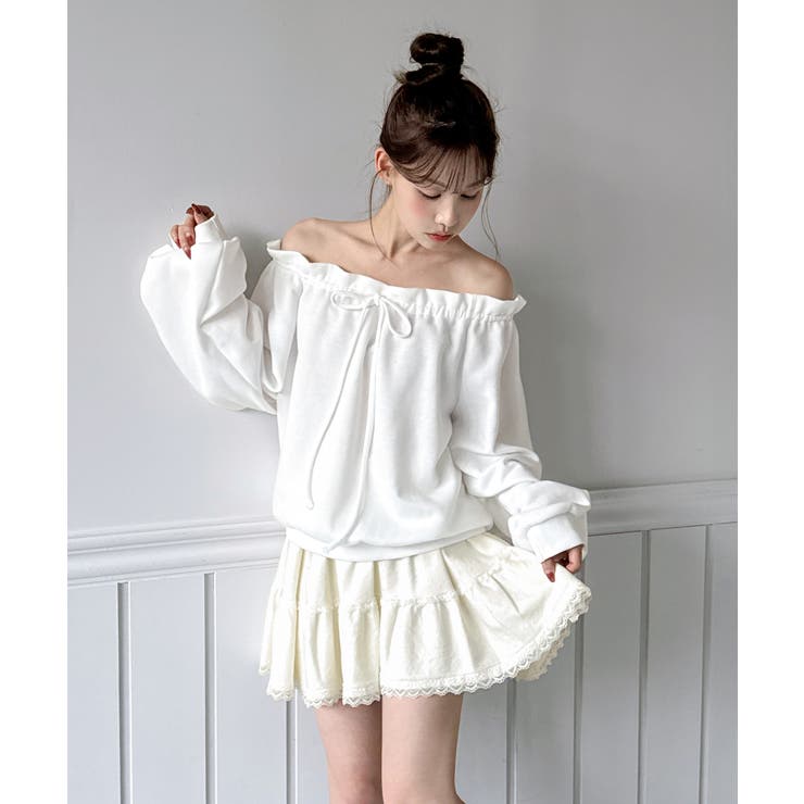 [2WAY] オフショルダーストリングスウェット 2026 | by muni:r | 詳細画像7 