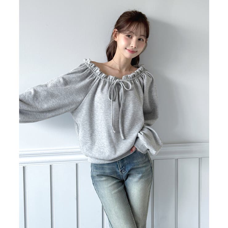 [2WAY] オフショルダーストリングスウェット 2026 | by muni:r | 詳細画像8 