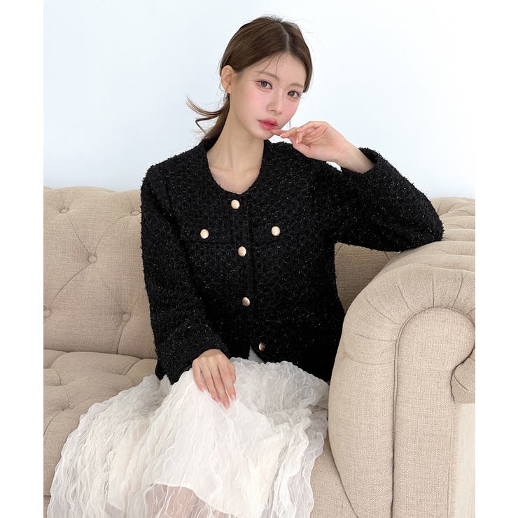 【着用動画あり 3色展開】クラシックゴールドボタンツイードジャケット 2026 | by muni:r | 詳細画像10 