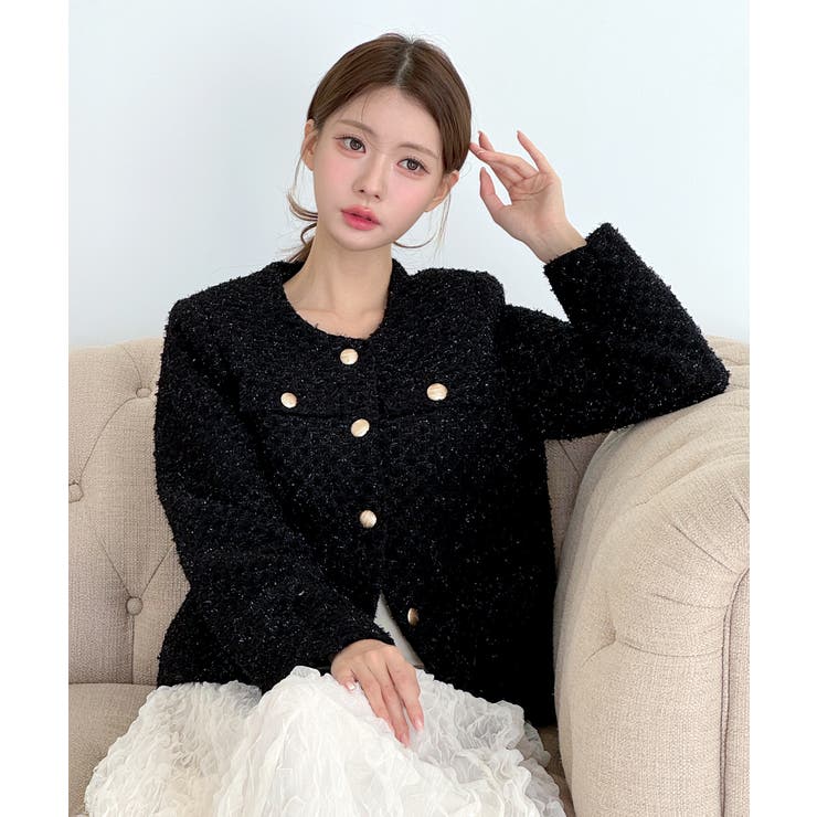 【着用動画あり 3色展開】クラシックゴールドボタンツイードジャケット 2026 | by muni:r | 詳細画像14 