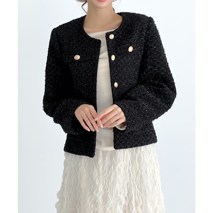 【着用動画あり 3色展開】クラシックゴールドボタンツイードジャケット 2026 | by muni:r | 詳細画像15 