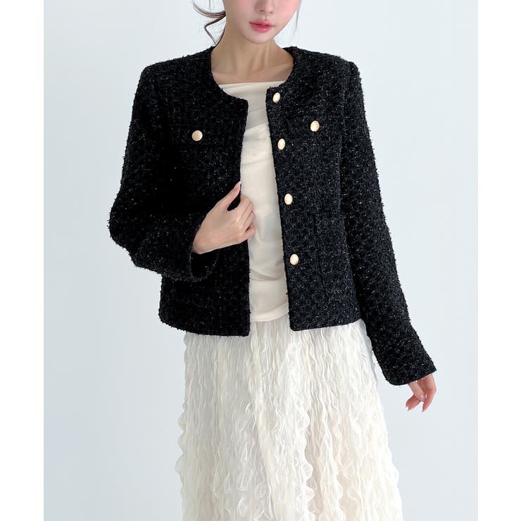 【着用動画あり 3色展開】クラシックゴールドボタンツイードジャケット 2026 | by muni:r | 詳細画像16 