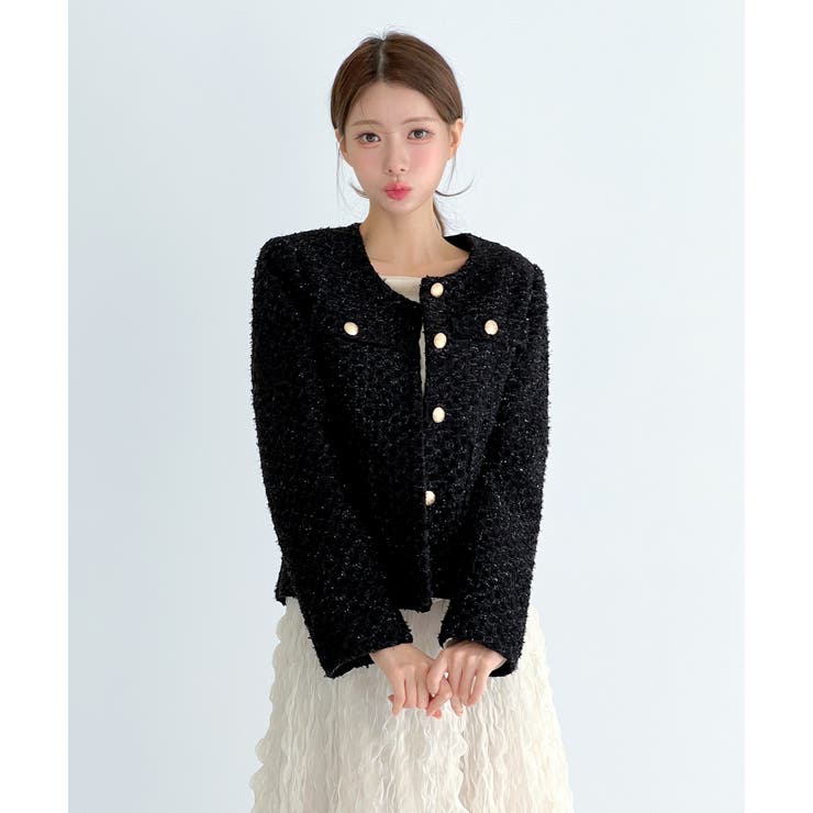 【着用動画あり 3色展開】クラシックゴールドボタンツイードジャケット 2026 | by muni:r | 詳細画像17 