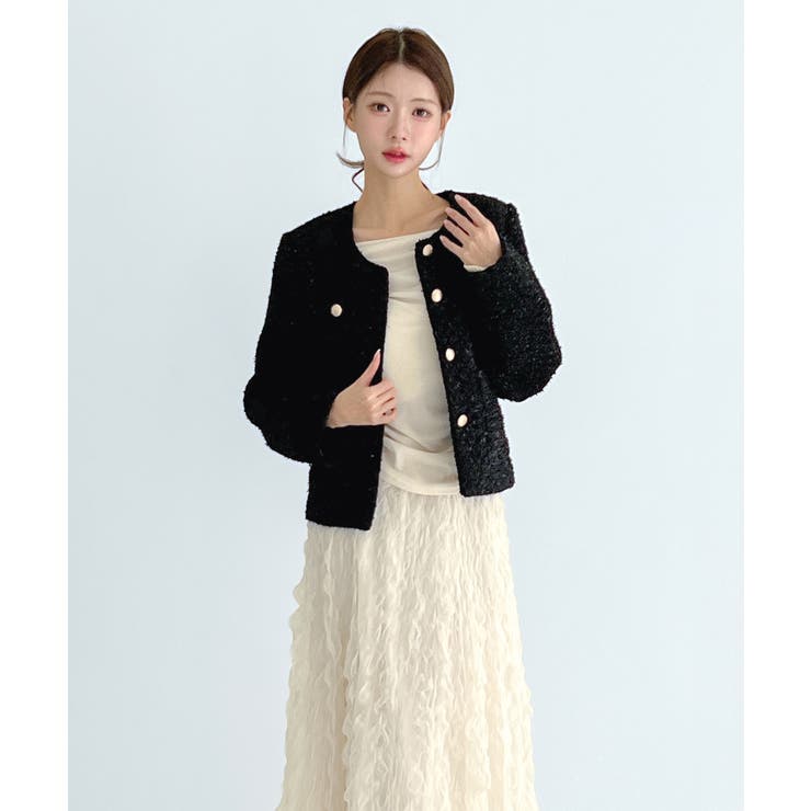 【着用動画あり 3色展開】クラシックゴールドボタンツイードジャケット 2026 | by muni:r | 詳細画像19 