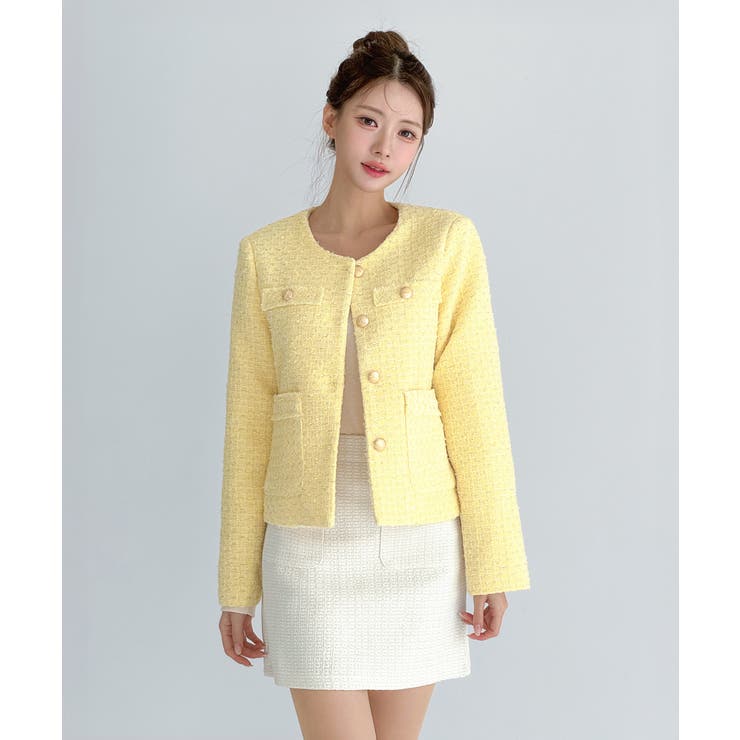 【着用動画あり 3色展開】クラシックゴールドボタンツイードジャケット 2026 | by muni:r | 詳細画像20 