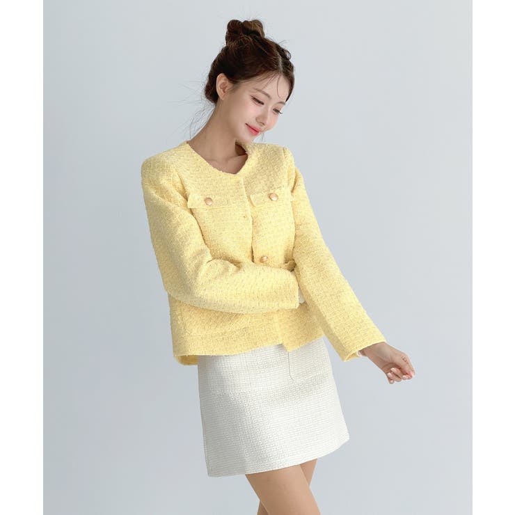 【着用動画あり 3色展開】クラシックゴールドボタンツイードジャケット 2026 | by muni:r | 詳細画像23 