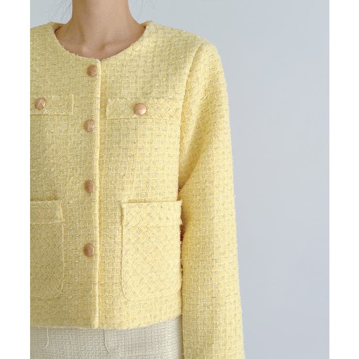 【着用動画あり 3色展開】クラシックゴールドボタンツイードジャケット 2026 | by muni:r | 詳細画像25 