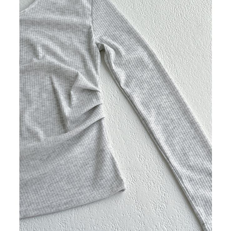 【着用動画あり 3色展開】ストライプストラップ ワンショルダーTシャツ | by muni:r | 詳細画像12 