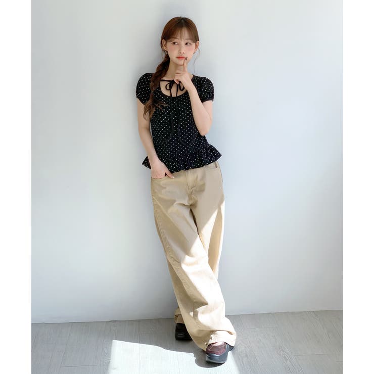 【ドットリボンシリーズ半袖が登場！】ドットリボンフリル半袖Tシャツ 2026 S… | by muni:r | 詳細画像17 