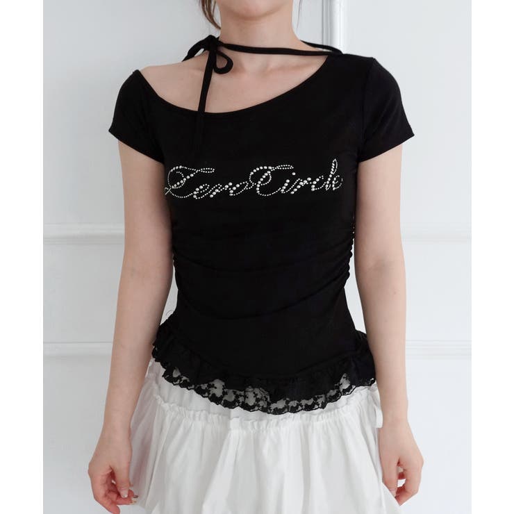 リボンレースフリルオフショルダーTシャツ/2026 SS COLLECTION | by muni:r | 詳細画像14 