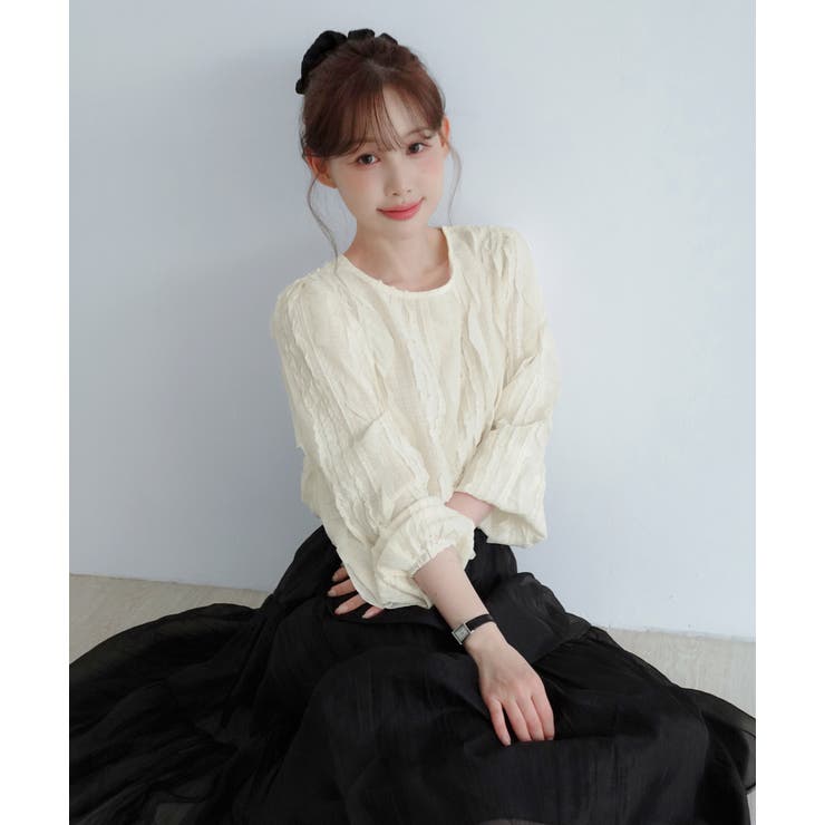 シフォンウェーブフリルブラウス/2026 AW COLLECTION | by muni:r | 詳細画像20 