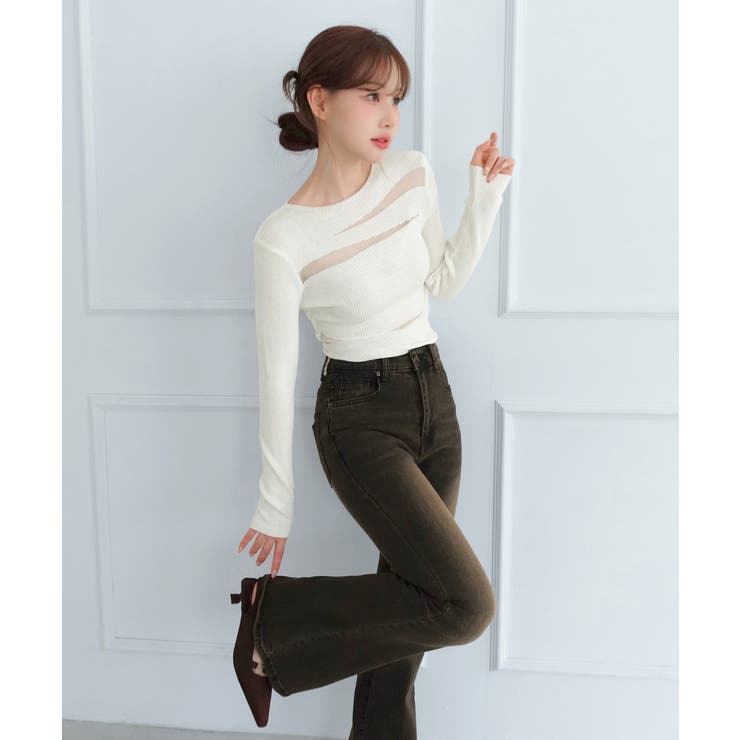 シアーデザインリブニット/2026 AW COLLECTION | by muni:r | 詳細画像8 