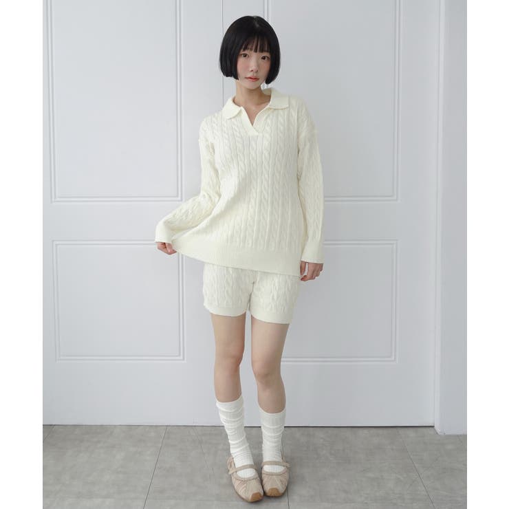 【セットアップ】カラーケーブルニットセットアップ 2026 AW | by muni:r | 詳細画像1 