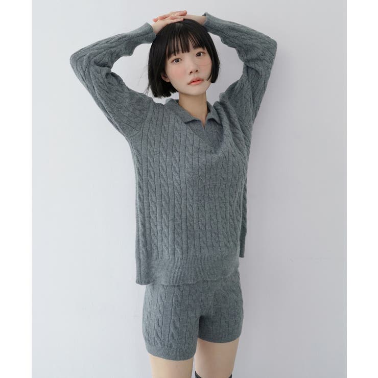 【セットアップ】カラーケーブルニットセットアップ 2026 AW | by muni:r | 詳細画像10 