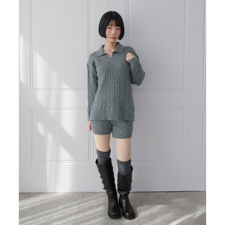【セットアップ】カラーケーブルニットセットアップ 2026 AW | by muni:r | 詳細画像11 