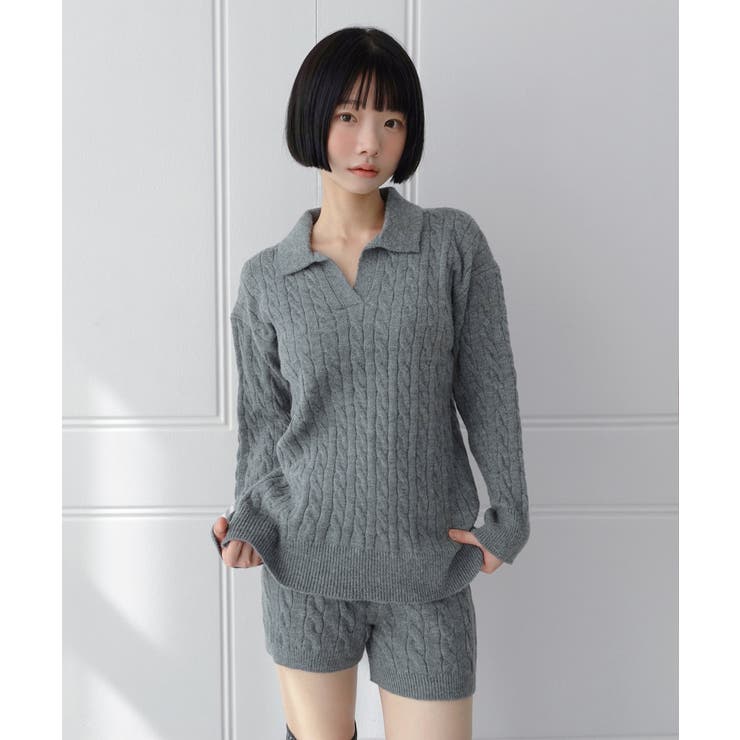 【セットアップ】カラーケーブルニットセットアップ 2026 AW | by muni:r | 詳細画像12 