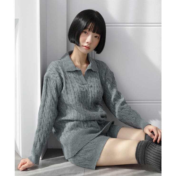 【セットアップ】カラーケーブルニットセットアップ 2026 AW | by muni:r | 詳細画像14 