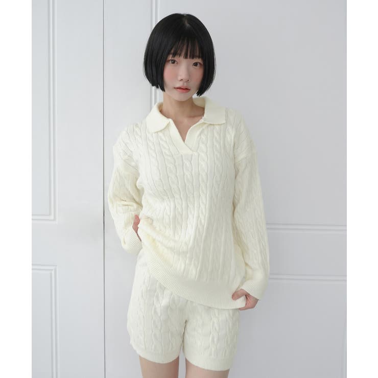 【セットアップ】カラーケーブルニットセットアップ 2026 AW | by muni:r | 詳細画像4 