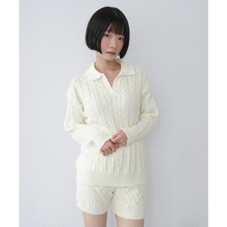 【セットアップ】カラーケーブルニットセットアップ 2026 AW | by muni:r | 詳細画像5 