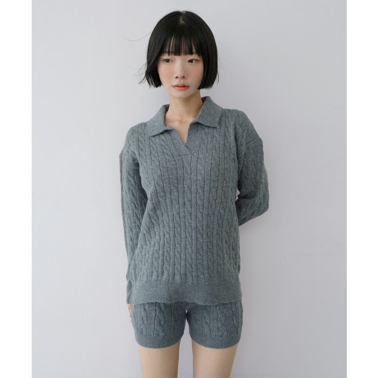 【セットアップ】カラーケーブルニットセットアップ 2026 AW | by muni:r | 詳細画像8 