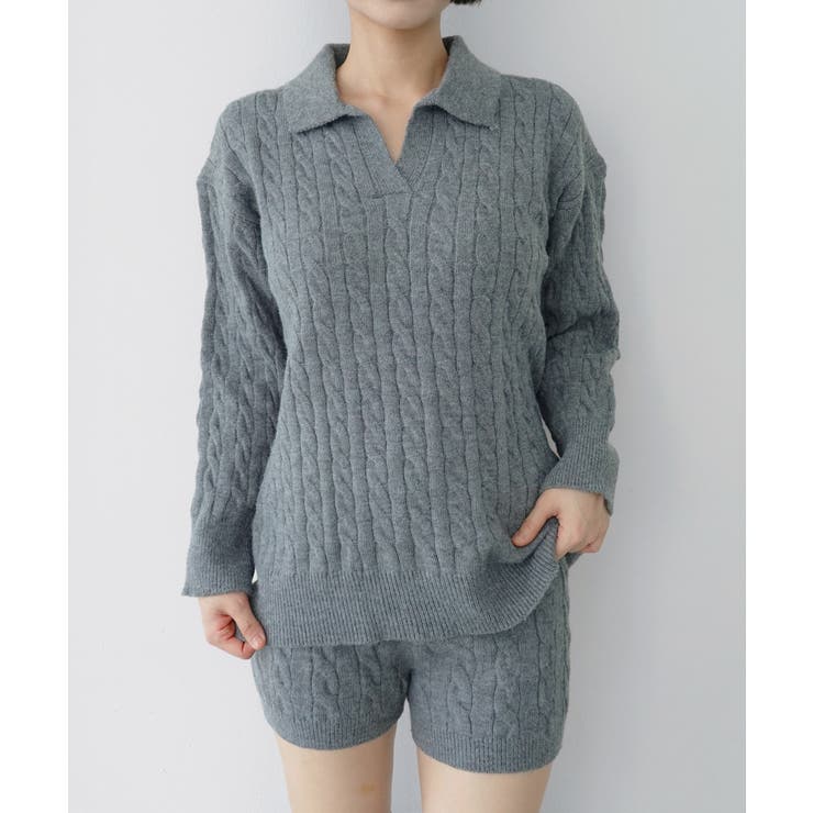 【セットアップ】カラーケーブルニットセットアップ 2026 AW | by muni:r | 詳細画像9 