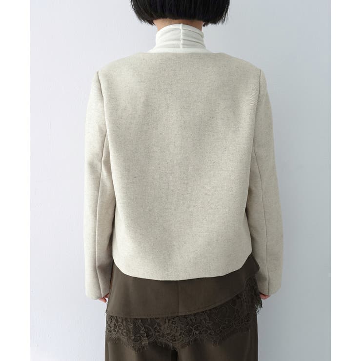 モーメント ラウンドノーカラージャケット/2026 AW COLLECTION | by muni:r | 詳細画像16 