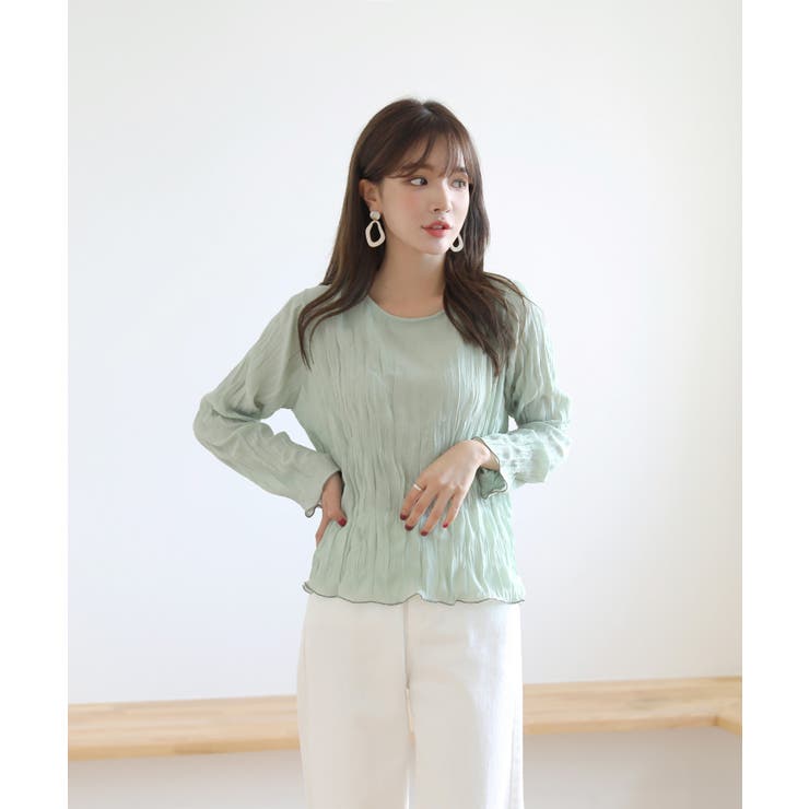 ラウンドネックチュールブラウス | by muni:r | 詳細画像11 